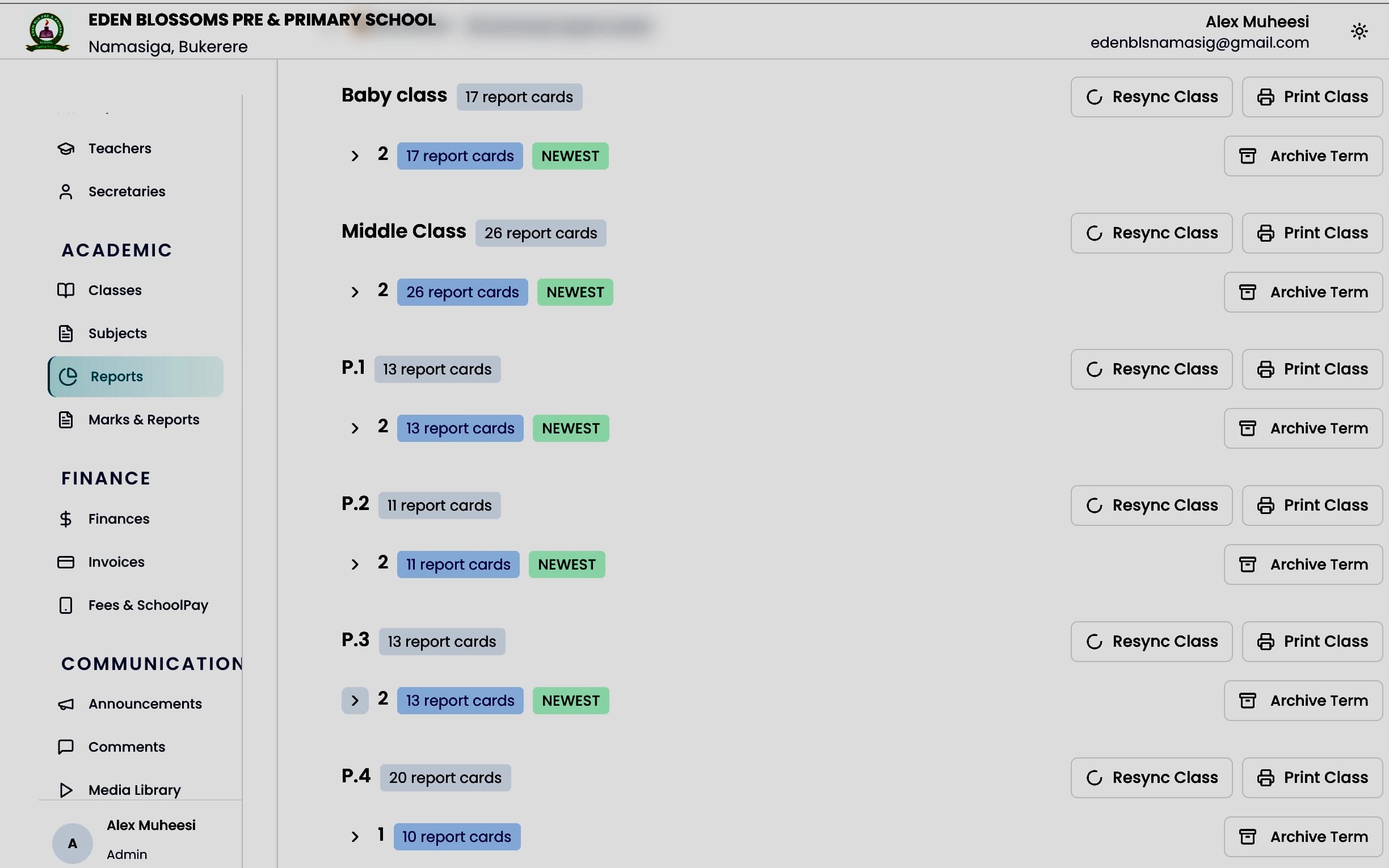 School Management System — additional view 3